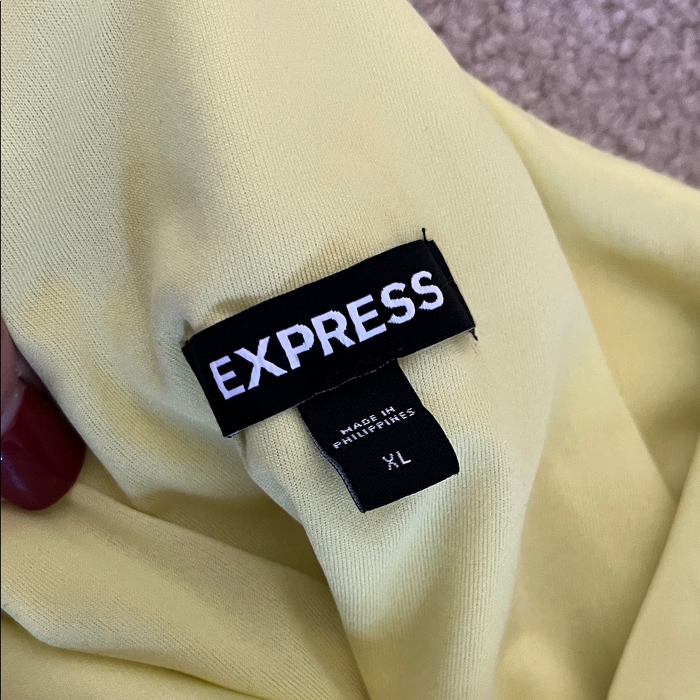 Express Lime Camisole Silk Top - Picture 2 of 5